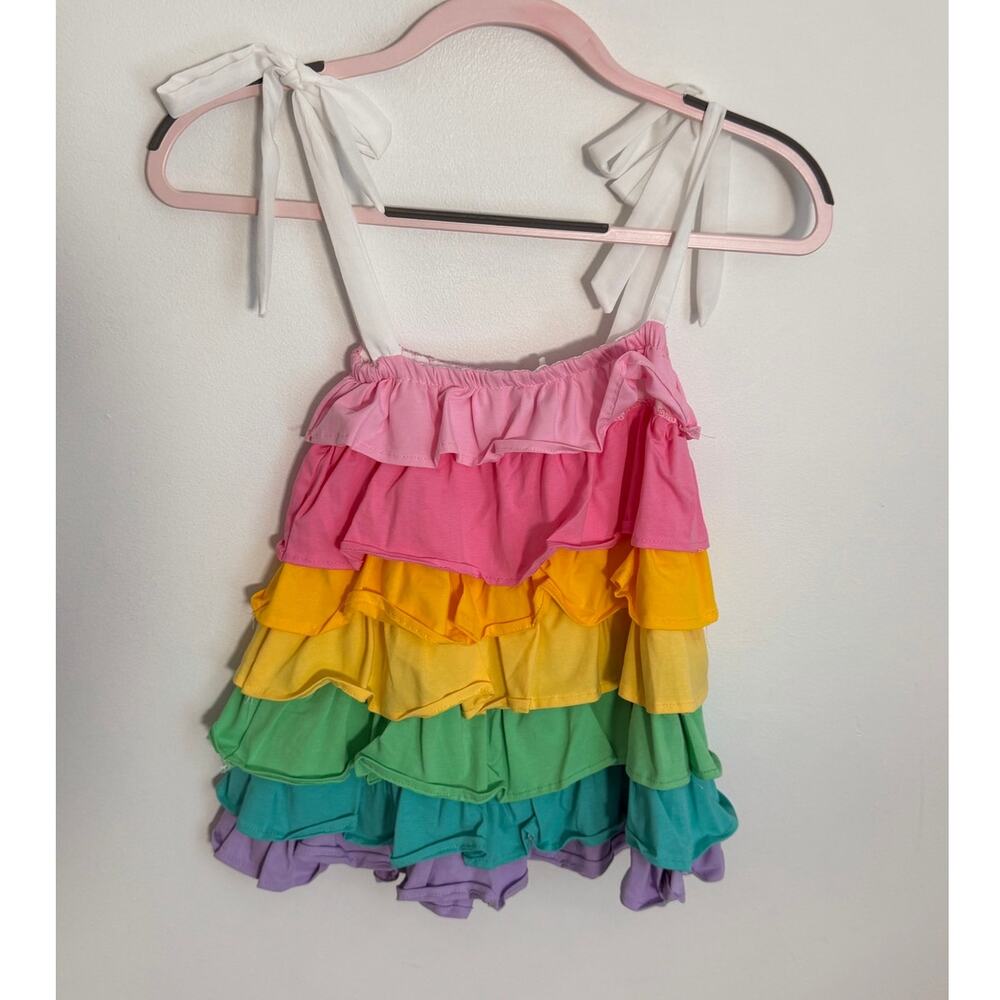 Lola + The Boys Ruffle Pastel Sun Dress NWT size 2 - Picture 4 of 5